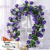 1.8m Hanging Flowers Rattan 10 Colors Fake Plants Leaves  Home Decoration