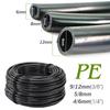 3-50M OD-6mm 8mm 12mm Black PE Hose Pressure-Proof 4/6mm 5/8mm 9/12mm Drip Irrigation Pipe 3/8" 1/4" Garden Plants Watering Tube