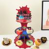 3 Tier Superhero Cupcake Stand - Spider Birthday Party Supplies Baby Shower Cake Table Decoration 5