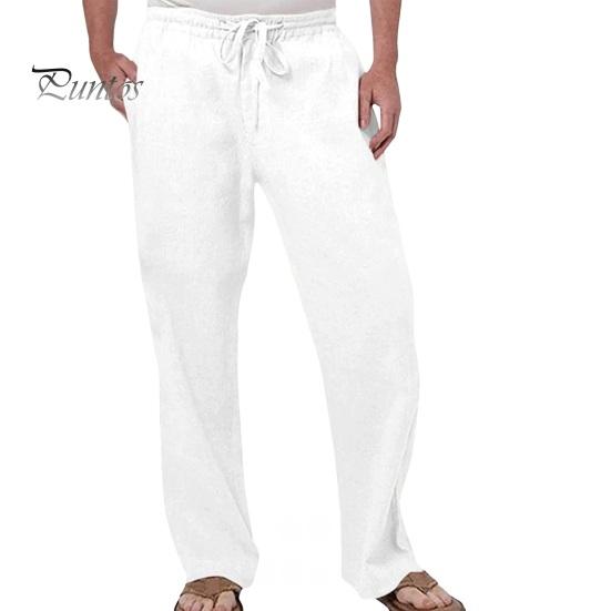 Мужские пляжные брюки, широкие прямые, тонкие, с боковыми карманами, эластичный пояс на шнурке, однотонные, для тренировок в спортзале, для бега, длинные брюки