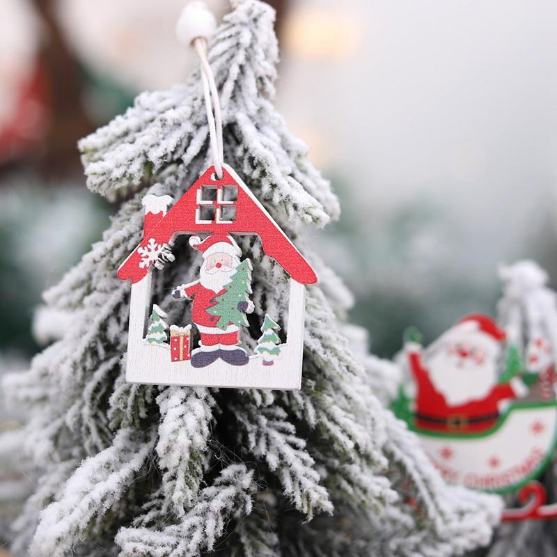 Деревянная рождественская подвеска, рождественские украшения для дома 2024, украшение на рождественскую елку, рождественские подарки на Новый год 2024