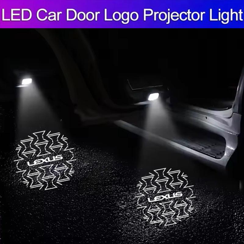 2026 Hot Interior Stickers LED Car Door Welcome Projector Ghost Shadow Light Accessories For Lexus RX ES GX LS LX IS GS RC UX Se