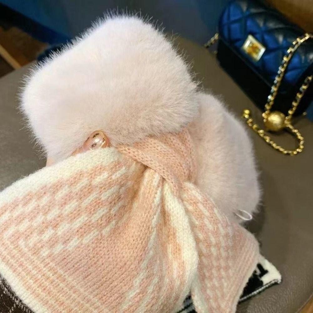 Long Thicken Neck Scarf Keep Warm Fluffy Knitting Neck Shawlrf Knitting Cross Scarf Autumn/Winter