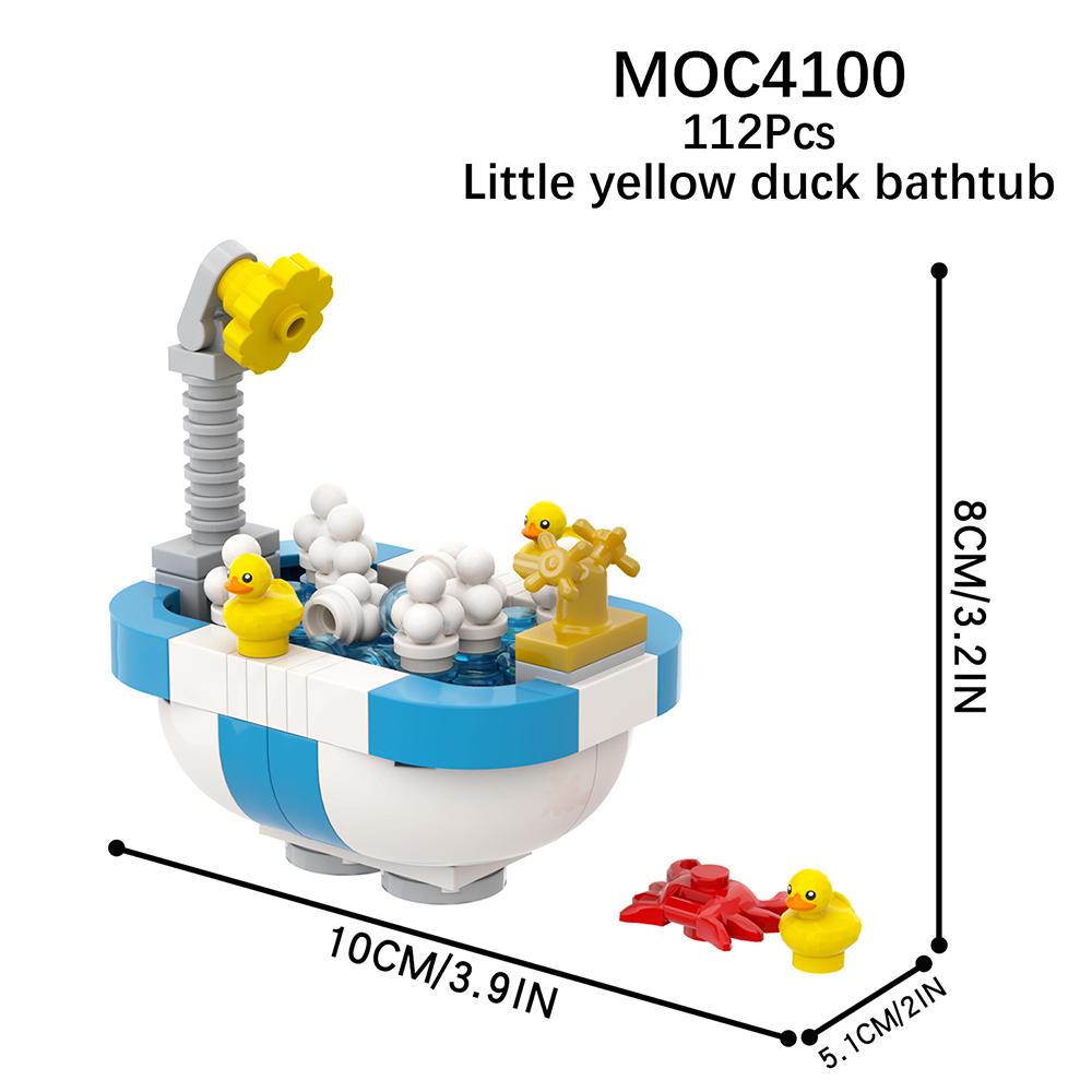 Город Фигурки Мебель Набор Игрушки Модель MOC Кирпичи Детская коляска Стол Диван Кровать Пианино Кухня Ванная Строительные блоки Подарок