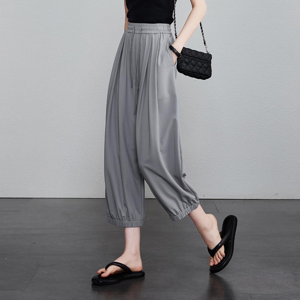 Comfortable Summer Slim Leg Tied Pants for Women