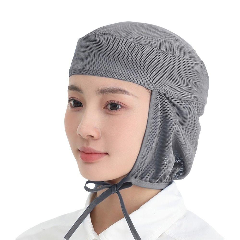 Breathable Mesh Mesh Work Cap Elastic Back Food Service Cap Comfortable Chef Work Hat Bakery Work