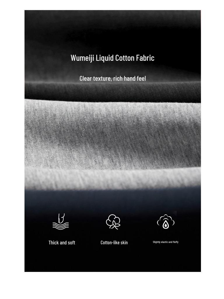 400g Heavyweight Five-Thread Liquid Cotton Solid Color Pullover Hoodie with Loose Drop Shoulders