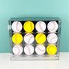 Space Saving Acrylic Sports Balls Display Stand Wall Mounted Clear Rack for 12 Slot Baseball Table Tennis Storage Box