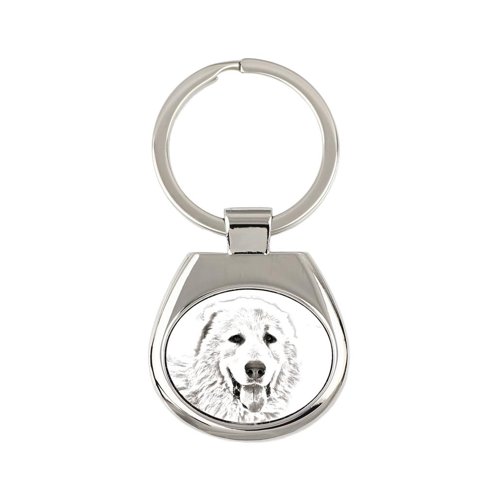 Pyrenean Mastiff, Mastín Del Pirineo - Keychain with a Dog, Keychain with a Print, Personalized Pendant from the Art-Dog Brand