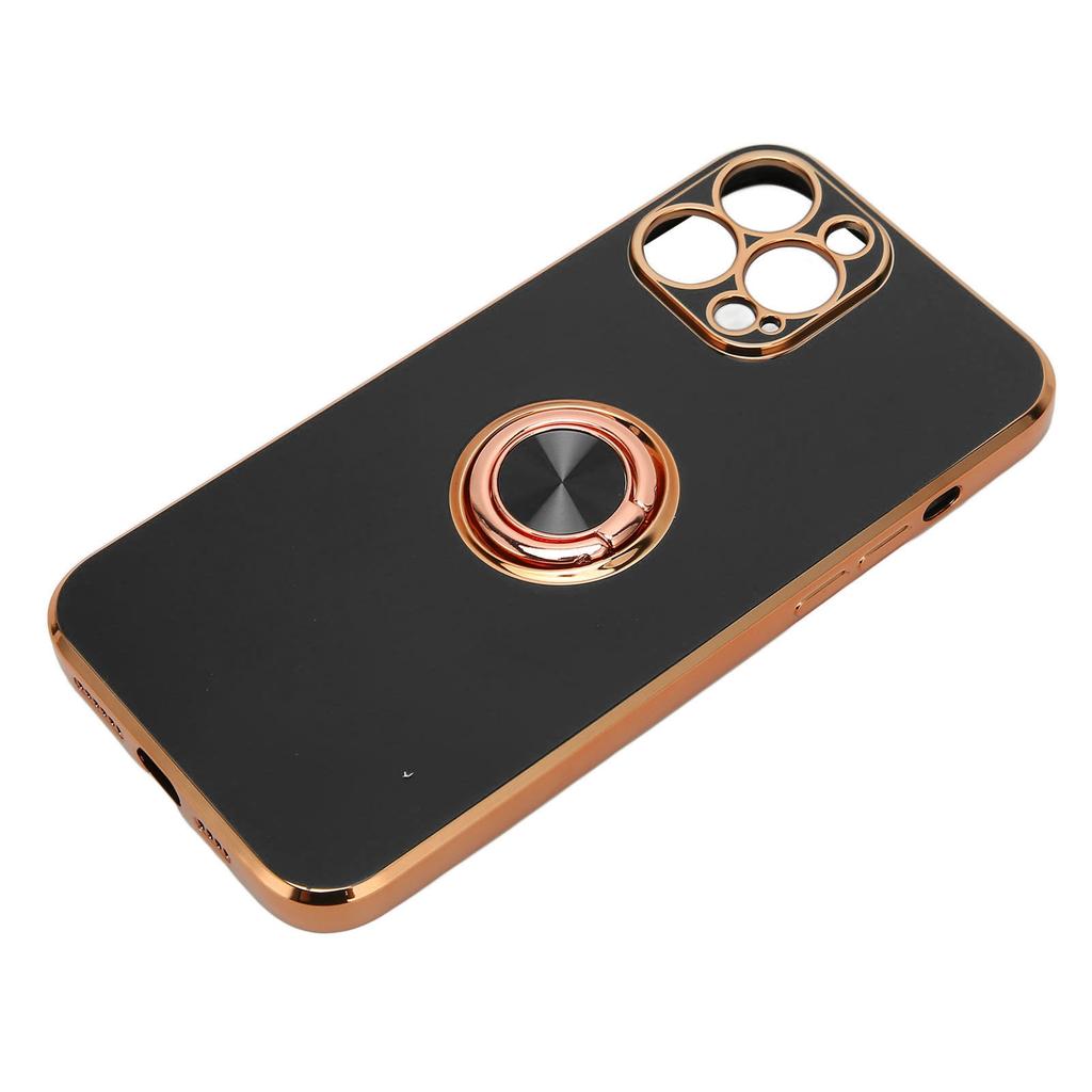 Чехол для iPhone 13 Pro Max с кольцом-подставкой с покрытием из розового золота с блестками, женский, ультратонкий, мягкий, гибкий, из ТПУ