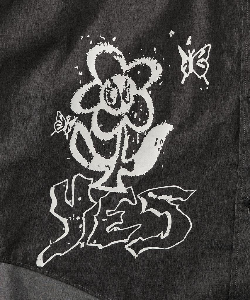 YESEYESEE Y.E.S Doodle Half Shirt Black