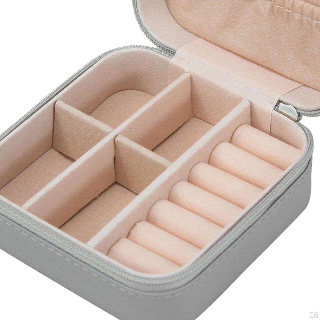 Jewelry Box Organizer Mini Showcase Storage Case for Rings