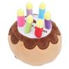 Dog Birthday Cake Toy Plush Candle Birthday Cake Toy Squeaker Chew Dog Toy for Dogs