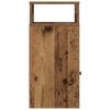 Nightstand with Drawer Rustic Wood Look 25 x 31 x 66 cm