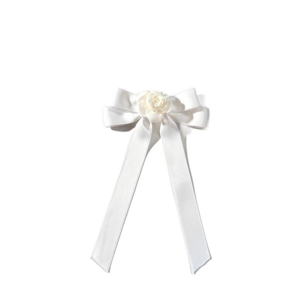 Pearl Black Ribbon Pin White Funerals Memorial Pin Fashion Mourning Badge Brooch Occupation