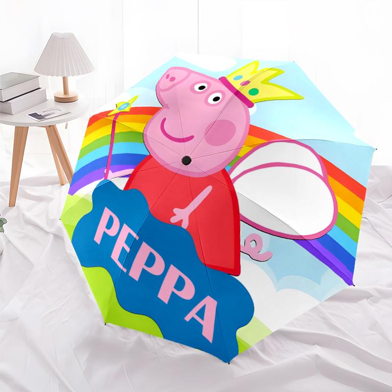 1pc Pink Pig (3) Umbrella, Sun Protection, And UV Shielding. It Has Eight Sturdy Ribs for Outdoor Use And Perfect Gift