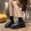 Fashion Japanese JK Platform Loafers for Women 2024 Spring Autumn New Designer PU Leather Black Shoes Woman Fashion Casual Pumps
