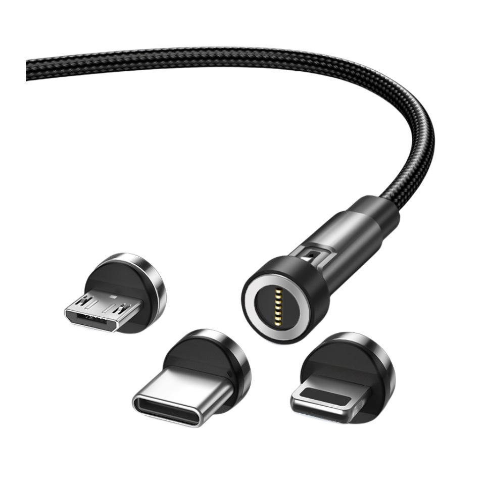 5A сверхбыстрая зарядка 540° вращающийся магнитный кабель передачи данных для Huawei, iPhone, Android