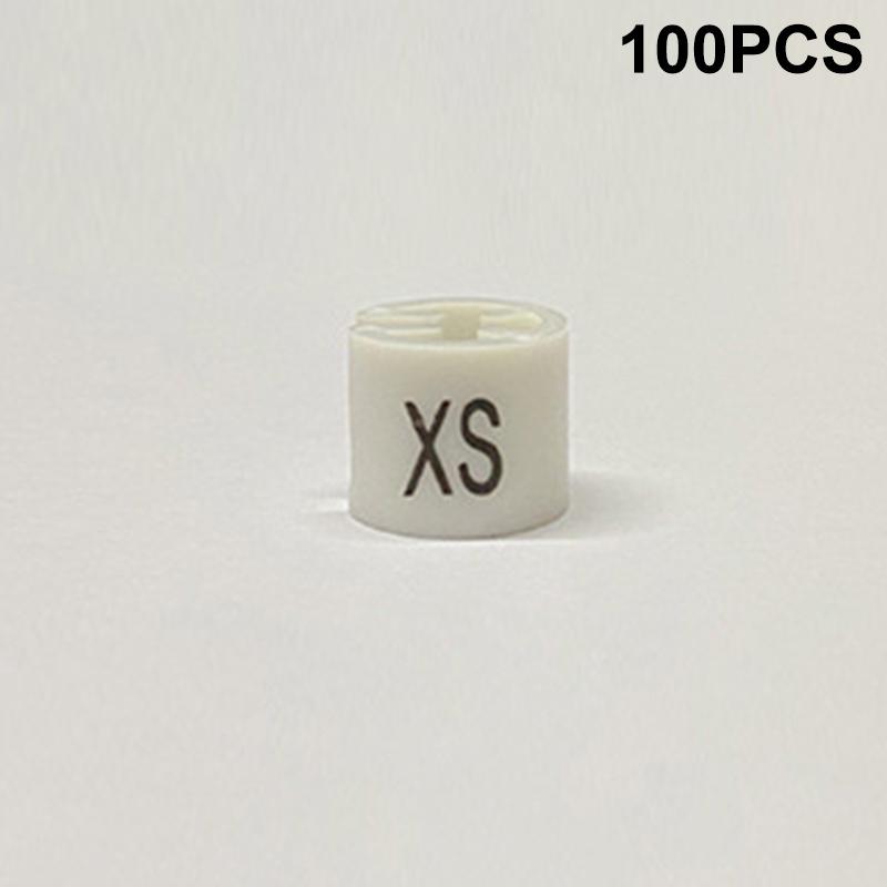 100 шт., бирка для определения размера вешалки, пластиковая бирка для одежды, кольца для магазина одежды, вешалка Xs SML Xl 3Xl-5Xl