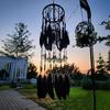 Yousheng Gothic Dream Catcher Black Dreamcatcher with Bat Charms Witchy Hanging Dream Catcher for Adults Bedroom Wall Window Decoration