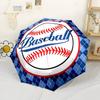 Pool Ball Artwork Automatic Umbrella Compact & Durable 8-Rib Design Durable Plastic & Iron for Outdoor Daily Use Vibrant Pattern Umbrella