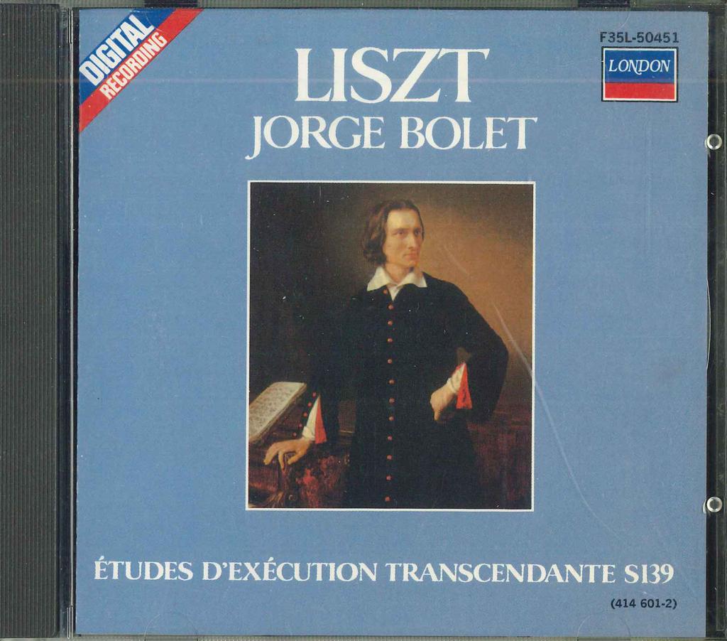 CD ХОРХЕ БОЛЕ - Лист, этюды D'execution Transcend F35L50451 LONDON 1986 Япония Классика Б/у