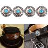 4pcs Vintage Flower Daisy 30mm Screw Back Buttons for DIY Leather Craft and Sewing - Replacement Buckle for Bags and Fabrics
