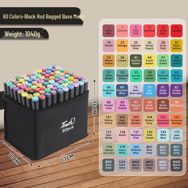 Dual-Tip Marker Brush Set for Kids - 24 To 48 Colors for Hand-Painted Anime Drawing