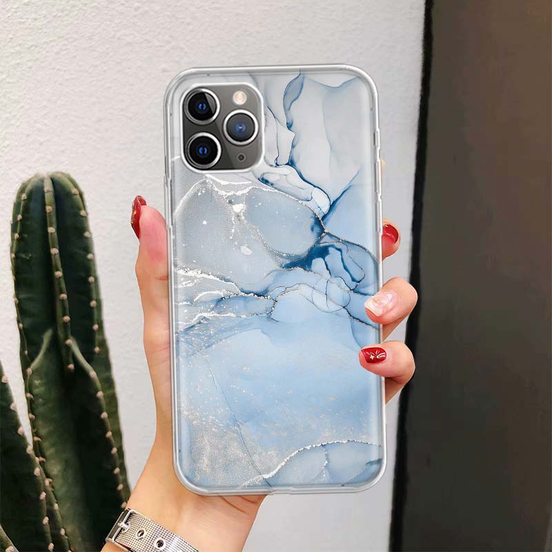 Granite Marble For iPhone 17 Air 16 15 14 Plus 13 Mini 12 11 Pro Max Phone Case 16E 7 Print 8 SE Fundas Cover Soft Coque 16 15 1