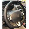 CARDAK Black Artificial Leather Steering Wheel Cover for Renault Megane 3 2009-2014 Scenic 2010-2015 Fluence ZE 2009-2016