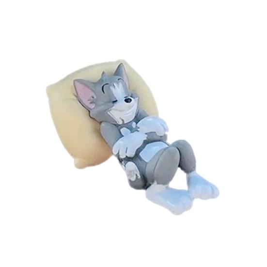 T-ом и Джерри Полимерная фигурка Милый спящий кот-мышь Украшение на приборную панель автомобиля Настольное украшение Коллекционный мультяшный персонаж для автомобиля дома