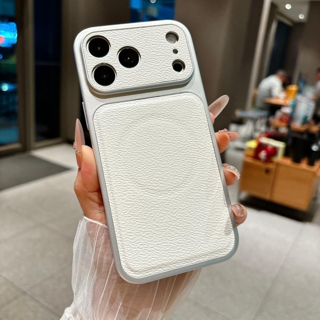 For Magsafe Magnetic Fashion Matte Leather Phone Case For iPhone 17 16 15 14 13 Pro Max Plus Instantly Turn 17 Big Window Cover