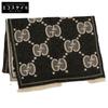 598993 GG Glitter Jacquard Scarf Black/Ivory/GoldUsed