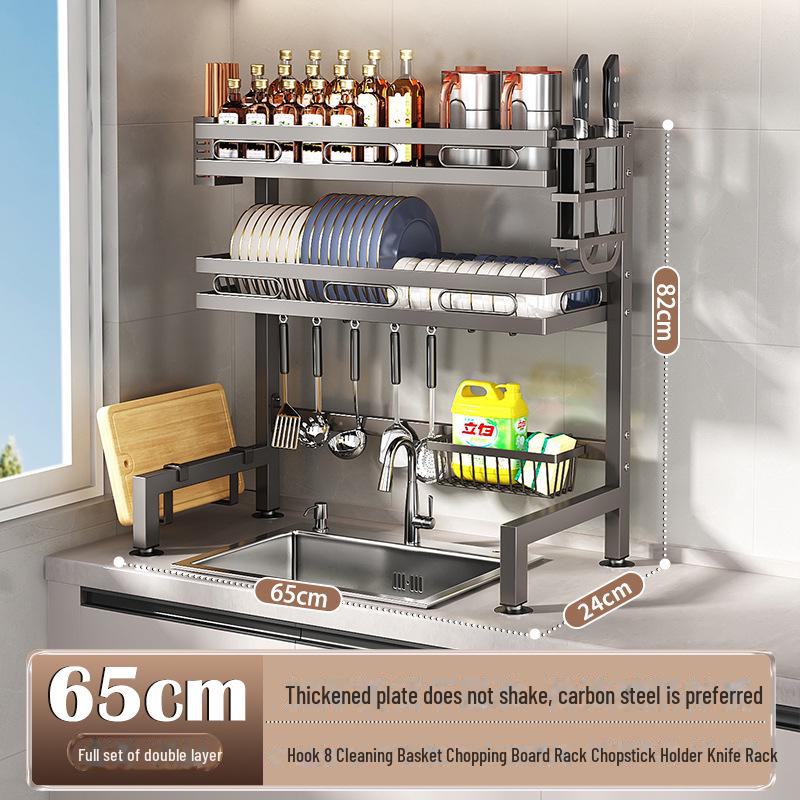 Многофункциональная кухонная мойка для хранения посуды и слива