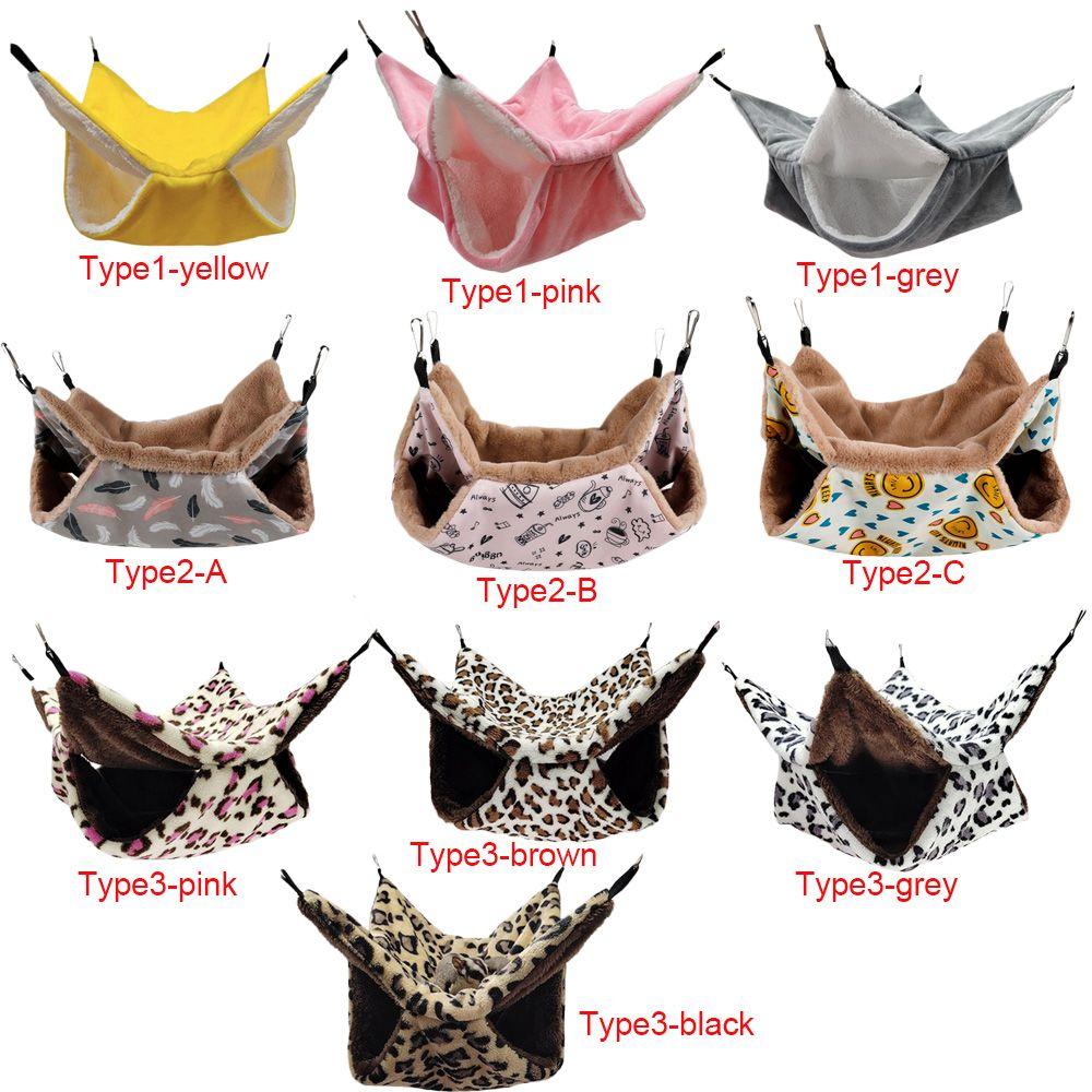 Зимний удобный домик для морской свинки, спальный мешок для маленьких животных, теплая клетка, домик для хомяка, гамак