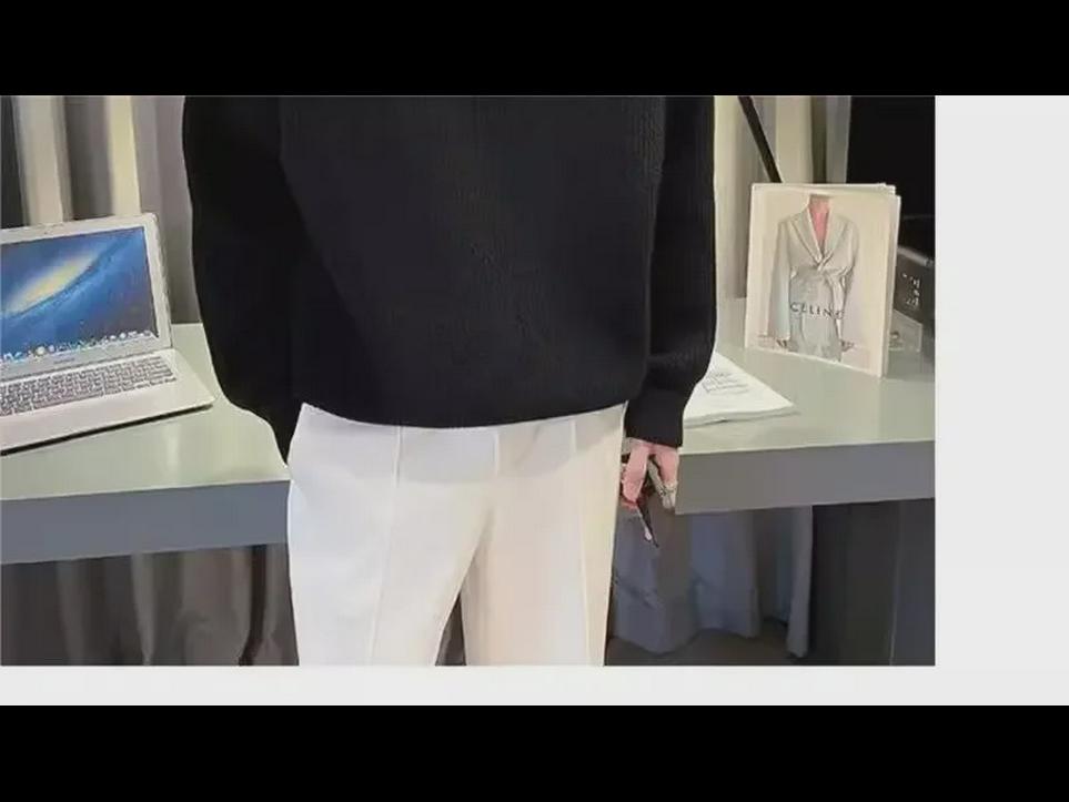 Мужская повседневная свободная толстая водолазка 2024 года