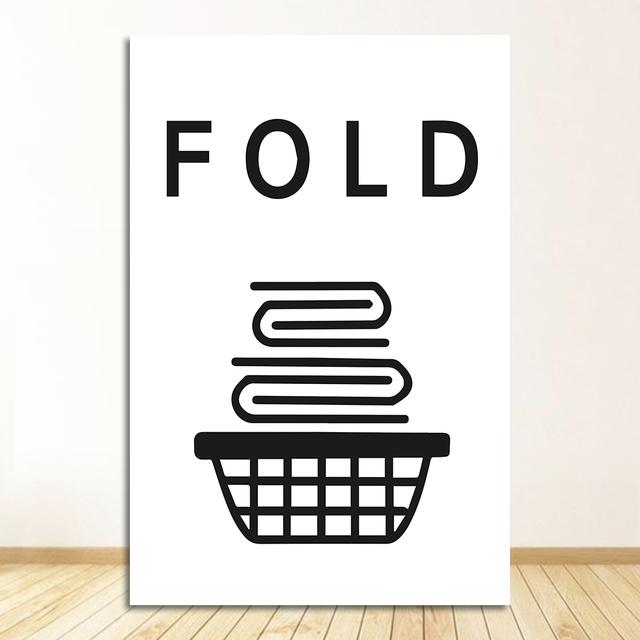 Вывеска с цитатой, настенная живопись на холсте, плакаты на скандинавскую тему и принты, настенные панно для декора ванной комнаты, стирка, сушка, складка, гладильная стирка, забавная