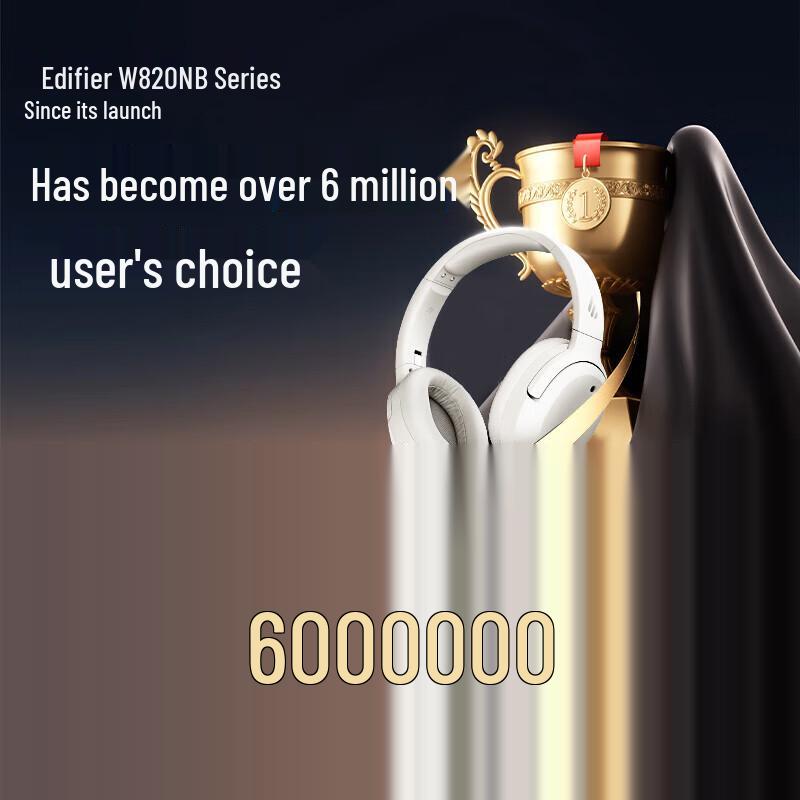 Edifier Беспроводные накладные наушники W820NB с поддержкой Hi-Res и активным шумоподавлением