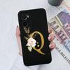 For OPPO A72 A73 A74 A75 A76 A77 A78 A79 A83 A91 Case Cover Luxury Flower Letters Shockproof Screen Protector Matte Soft Silicone For OPPO Bumper