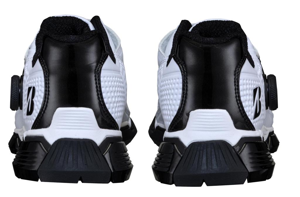 Bridgestone Golf Zero Spike BIATAR Tour SH2401 Golf Size 3E Men's Shoes, White/Black, 26.5 Cm,