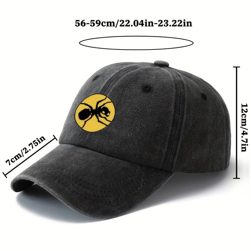 Печатанная бейсболка с муравьем, регулируемый размер, унисекс, с изогнутым козырьком, модная и универсальная, легкая для защиты от солнца на открытом воздухе