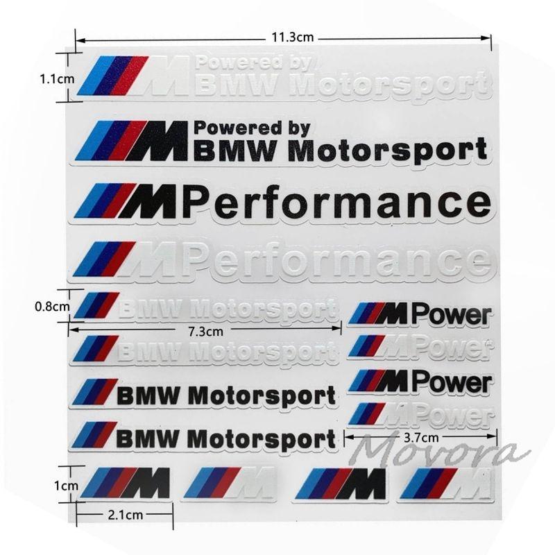 YGIE8 Car Decoration Strip Trunk Relief Stickers Decals For Bmw M Power Performance E28 E30 E34 E36 E46 E60 E90 F84 F87 X1 X3 X5 X6
