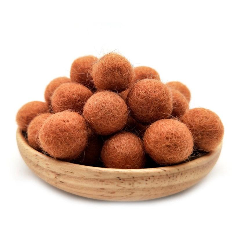 Шерстяной фетровый шар ручной работы, рождественские 10 шт., серьги, аксессуары, цветной меховой шар, сделай сам, помпоны, шар из шерстяной пряжи, 1,5 см