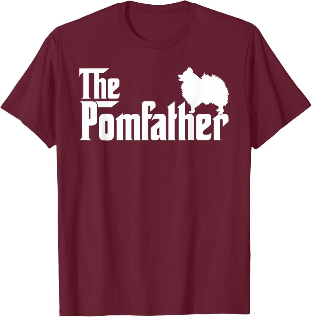 The Pomfather Pomeranian Dog Lover Mens Graphic Tee Short Sleeve Cotton Casual TShirt