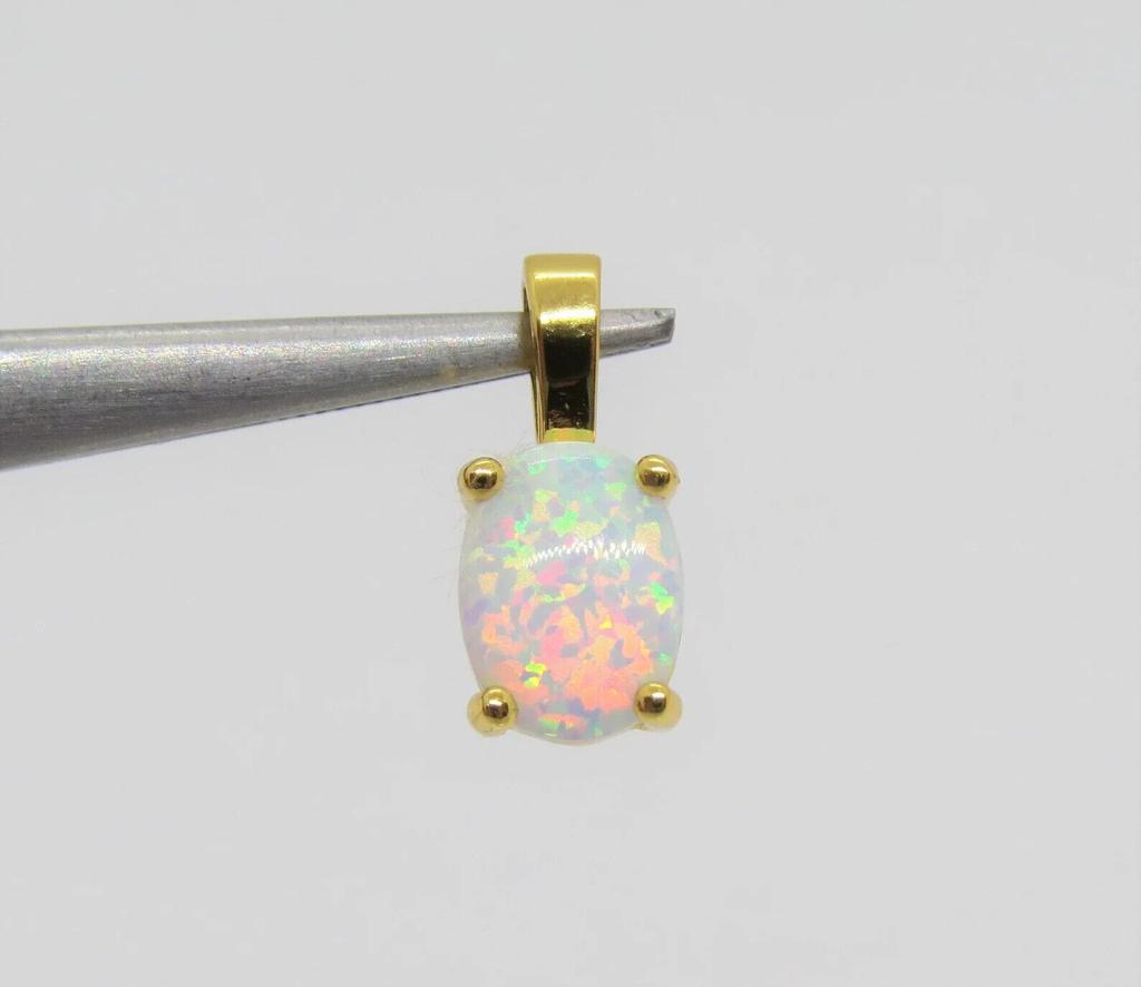 Кулон с белым опалом, стерлинговое серебро 925 пробы, минималистское ожерелье, подарок для подруги