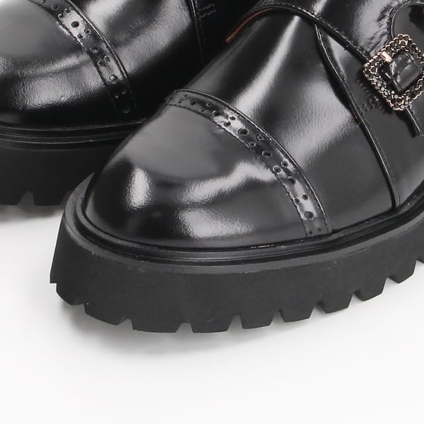 На платформе Monk Strap Shoes B Glass cm E [Lanvin Blue] женские 24.0