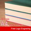 (Free Logo Engraving) A4 Thickened Blank Notebook, Leather Sketchbook, College Student Planner, Work Notepad, Study Plan, Meeting Minutes