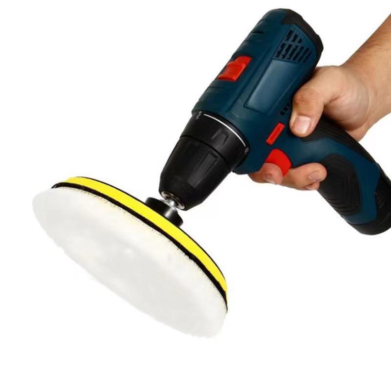 High-Density Self-Adhesive Wool Polishing Disc - Car Waxing and Beauty Sponge Wheel