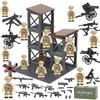 Военные фигурки-конструкторы времен Второй мировой войны: Армии США, Германии, Великобритании и снайперы с тяжелым вооружением.