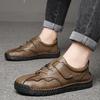 Four Seasons Men's Shoes Large Size Low Top Hand Stitching Fashion Men's Casual Leather Shoes Low Top Trendy Shoes